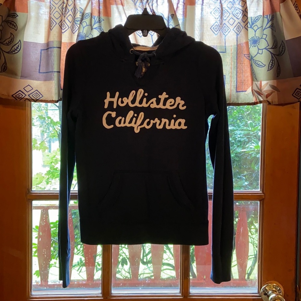 Hollister California Navy Blue Hoodie Size Small